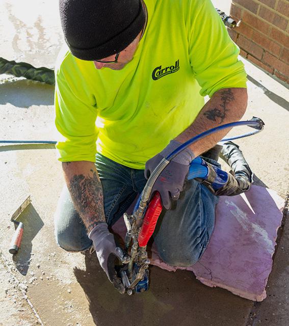 Contractor Repairing Concrete